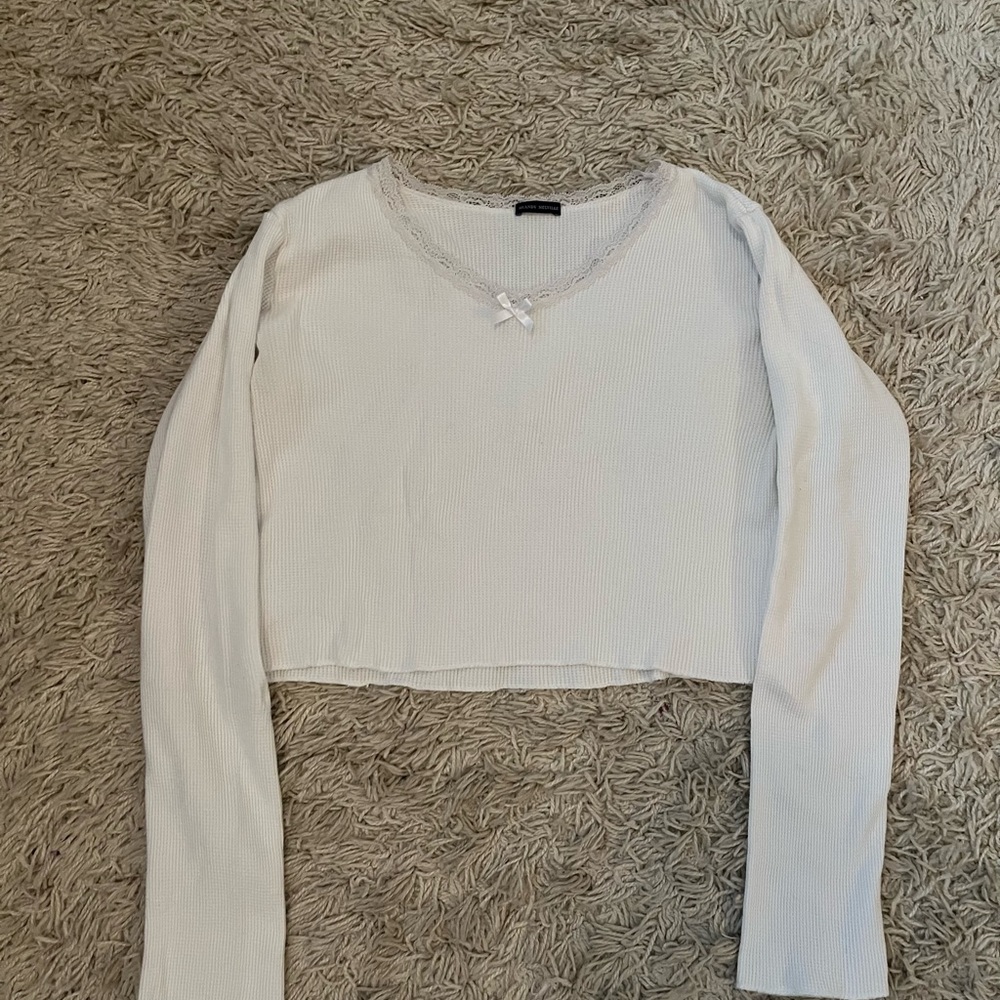 Brandy White Lace Crop Top